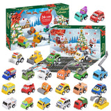 Christmas Advent Calendar 2024 for Boys, 24 Days Countdown Calendar with Cute Pull-Back Cars Vehicles, Holiday Gift for Kids, Christmas Countdown Calendars for Kids Boys Toddlers