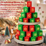 Advent Calendar 2024 for Kids Adults Teens, 24 Days STEM Christmas Tree Building Blocks Christmas Countdown Calendar Gift Box with Christmas Tree Santa Bricks Toys Set for Boys Girls Women Men Age 6+