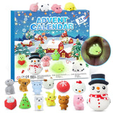 Advent Calendar 2024,Luminous Mochi Christmas Countdown 24 Days Cute Relief Stress Squishies Animals Party Favors for Girls Boys