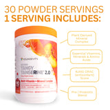 Youngevity Beyond Tangy Tangerine 2.0 Citrus Peach Fusion Multi-Vitamin & Mineral Complex - Made with Natural & Whole Foods | 8,000 ORAC