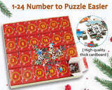 Bestbase Christmas Puppies Advent Calendar 2024 Jigsaw Puzzle - 24 Boxes Packing 1008 Pieces Holiday Puzzle for Adults and Kids, Christmas Countdown Puzzles Gift Decorations 27.5inx19.7in