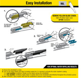 Rain-X 810165 Latitude 2-In-1 Water Repellent Wiper Blades, 22 Inch Windshield Wipers (Pack Of 2), Automotive Replacement Windshield Wiper Blades With Patented Rain-X Water Repellency Formula