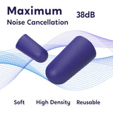 SOUNDBLOC EARPLUGS™ Thermo Foam (60 Pairs) – Foam Ear Plug for Sleeping Travel Work High Noise Cancelling Protection Motorsports 38dB – M/L