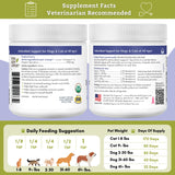 Wholistic Pet Organics Spirulina Powder Organic for Dogs Super Greens Powder Seasonal Allergy Support Supplement Dog Multivitamin USDA Certified Immune Support Vitamins Antioxidants and Minerals