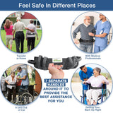 Gait Belt for Seniors with 7 Handles - Transfer Gate Belts with Handles for Lifting Elderly & Patient Physical Therapy - Easy to Use Quick Release Gait Belt for Medical Nursing Use