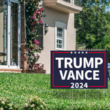 Probsin Trump Vance 2024 Yard Sign Double Sided 16" x 24" President Trump Vice President Vance MAGA Signs Voted for Trump Vance Outdoor Decorations for Lawn, Garden, Window, Party Supplies (Blue)