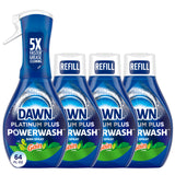 Dawn Powerwash Gain Original Dish Spray, Liquid Dish Soap, Dish Soap Refill, , 1 Starter Kit + 3 Refills, 64 Fl Oz