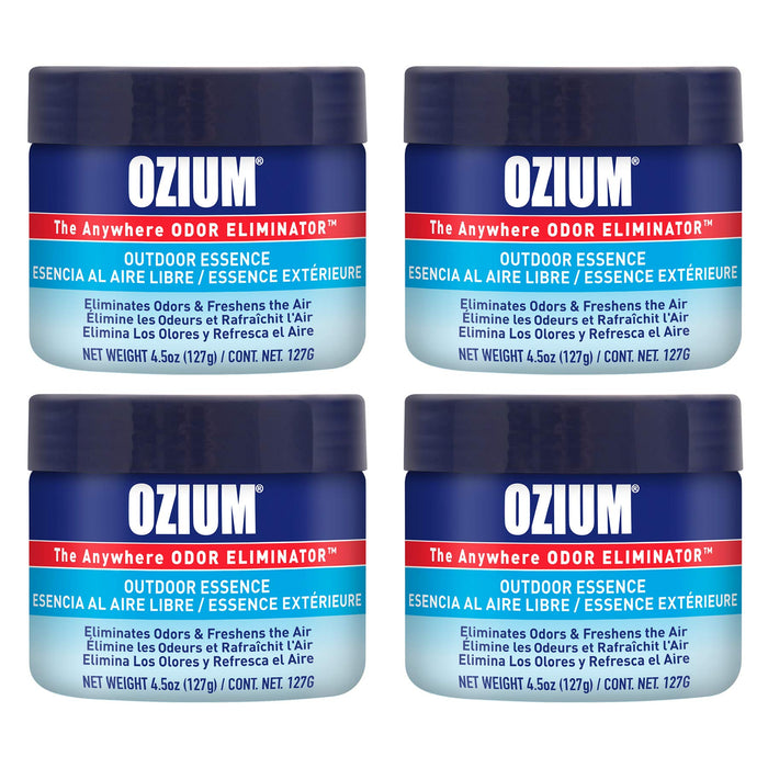 Ozium 4.5 Oz. 4 Pack Odor Eliminating Gel for Homes, Cars, Offices and More, Outdoor Essence, 4 Pack
