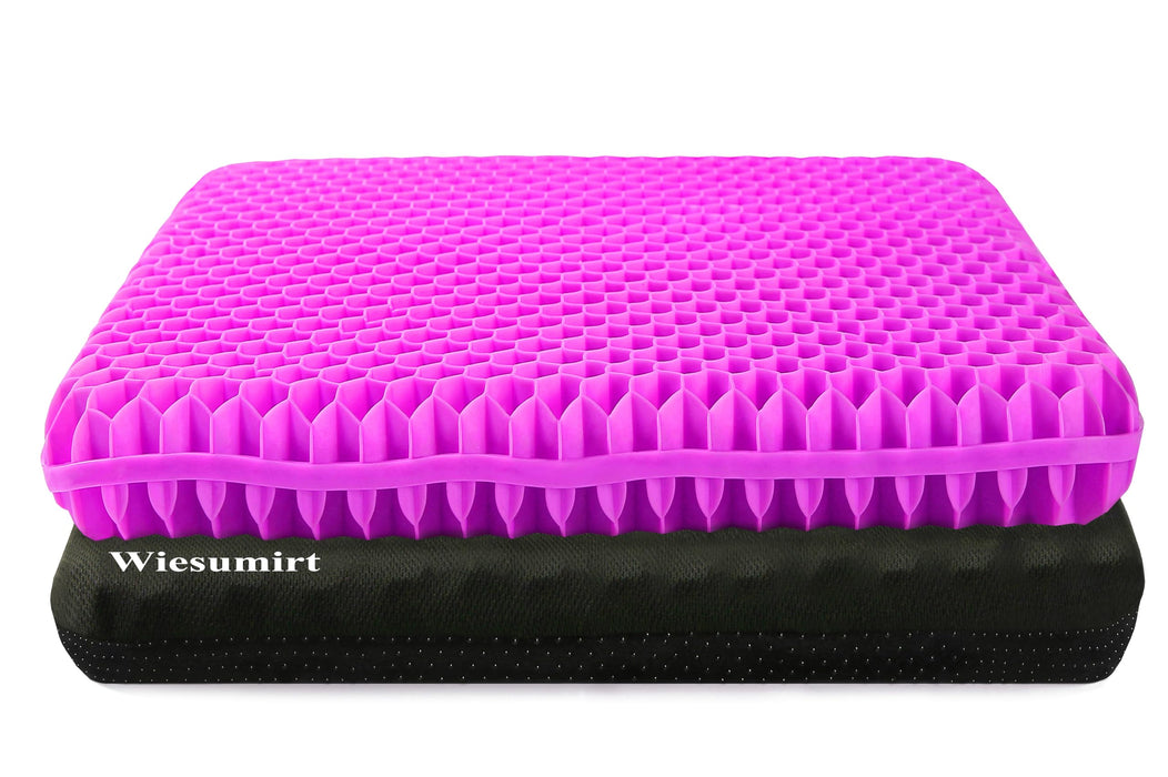 Plus Size Gel Seat Cushion for Long Sitting, Extra Large and Thick Seat Cushion, Back, Hip, Sciatica, Tailbone Pain Relief Cushion for Office Chairs, Wheelchairs, Cars, Stadium.(Rose Pink)