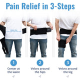 Bodymate® Hip Brace for Sciatica Pain Relief | SI Belt/Sacroiliac Belt | Hip Pain| Compression Wrap for Thigh, Hamstring, Joints, Arthritis, Pulled Muscles | For Men, Women (Small, Hip < 32")