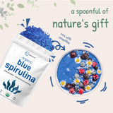 Organic Blue Spirulina Powder (Phycocyanin Extract), 60 Servings - No Fishy Smell, 100% Vegan Protein from Blue-Green Algae, Natural Luminous Food Coloring for Smoothies, Baking, Drinks & Cooking