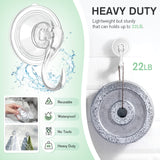 VIS'V Wreath Hanger, Large Clear Heavy Duty Suction Cup Wreath Hooks with Wipes 22 LB Removable Strong Window Glass Door Suction Cup Wreath Holder for Halloween Christmas Wreath Decor - 8 Pcs