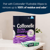 Cottonelle Ultra Comfort Toilet Paper with Cushiony CleaningRipples Texture, 24 Family Mega Rolls (24 Family Mega Rolls = 108 Regular Rolls) (4 Packs of 6), 296 Sheets per Roll, Packaging May Vary