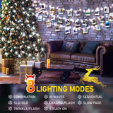 KNONEW 197FT 500 LED Christmas Lights Outdoor String Lights 8 Modes & Memory Fairy Light Plug in Waterproof LED String Lights for Xmas Yard Tree Wedding Party Holiday Decorations (Cool White)