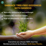 ECO SOUL Bamboo Toilet Paper 3 Ply 24 Mega Rolls = 48 Regular Rolls | Eco Friendly Septic Safe Organic Bath Tissues Sustainable Toilet Paper Compostable - FSC Certified