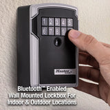 Master Lock Lock Box, Electronic Wall Mount Key Safe, Bluetooth iOS/Android App and Keypad Codes, 3-1/4 in. Wide, ‎5441EC