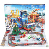 Micro Machines 2024 Holiday Christmas Advent Calendar 25 Piece Christmas Toy Playset - Includes Mini 2" Toy Cars Figures & Accessories - Racetrack Collectible Playset - Gift for Boys, Girls, and Kids