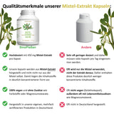 Mistelextrakt 450 mg Kapseln - 120 Kapseln - vegan - 100% natürlich - SinoPlaSan AG