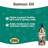 NaturVet – Salmon Oil Skin & Coat Plus Omegas | Supports Healthy Skin & Glossy Coat | Natural Source of Omega-3 & 6 Fatty Acids | for Dogs & Cats (17 oz Oil)