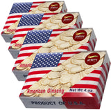 4 Boxes of Hand Selected American Wisconsin Ginseng Slice (16 Oz.) Boost Your Immune System Fast. 西洋参片/花旗参片 (4安4胶盒)
