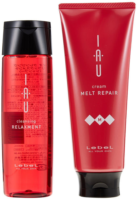 Lebel IAU Io Cleansing Relaxment (Shampoo) 200ml & Io Cream Melt Repair Treatment 200ml