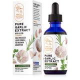 Pure Garlic Extract with Allicin Classic Formula Boost Immune Support Vegan Friendly Natural Supplement, Raw Organic Garlic in Liquid Form, Natural Superfood with Nutrients and Minerals (2 fl oz)