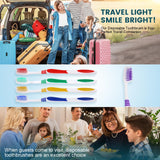 Navona 100 PCS Individually Wrapped Bulk Toothbrush Pack, Colorful Manual Disposable Toothbrush Set for Adult or Kid, Ergonomics Handle, Soft Bristles, Perfect for Travel, Hotels, Donations