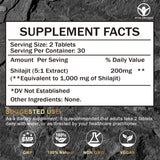 120 Shilajit Tablets, 100% Pure Natural Shilajit, Shilajit Supplement Rich in Fulvic Acid & 85+ Trace Minerals (1000mg Each), Shilajit Pure Himalayan Organic Supplement for Energy & Immune System