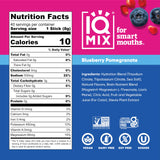 IQMIX Sugar Free Electrolytes Powder Packets - Hydration Supplement Drink Mix with Keto Electrolytes, Lions Mane, Magnesium L-Threonate, and Potassium Citrate - Blueberry Pomegranate (40 Count)