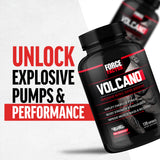 Force Factor Volcano Pre-Workout – Energy & Performance Supplement with Creatine & L-Citrulline – 120 Capsules