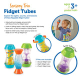 Learning Resources Sensory Trio Fidget Tubes, 3 Pieces, Ages 3+, fine Motor Skills, Sensory Toys for Toddlers,Children, Speech Therapy Materials, Fidget Toys, Sensory Tubes