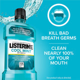 Listerine Cool Mint Antiseptic Mouthwash to Kill 99% of Bad Breath Germs and Gum Therapy Mouthwash in Glacier Mint to Help Reverse Signs of Early Gingivitis, Convenience Pack, 2 x 1 L