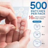 KEYCONCEPTS Pimple Patches for Face (500 Patches), Hydrocolloid Acne Patches with Tea Tree Oil - Pimple Patch Zit Patch and Pimple Stickers - Hydrocolloid Acne Dots for Acne - Zit Patches