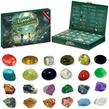 Crystal Advent Calendar 2024,24 Days Christmas Countdown Calendar Gifts for Kids,Stone Learning Collection with Unique Crystal and Rocks for Adults Teens