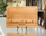 Personalized Engraved Cutting Board for Couples, Custom Couples Gift Ideas for Christmas Wedding Anniversary Engagement Housewarming, Anniversary Gifts for Men Women Parents, Wedding Gifts for Couples