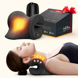 3s Heated Neck Stretcher for Pain Relief, Magnetic Therapy Case/Graphene Heating Pad, Cervical Traction Pillow Device No Smell, and Shoulder Relaxer TMJ Migraine Spine Alignment