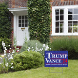 Signbeats Trump JD Vance 2024 Make America Great Again Yard Sign, Blue,12"x17.5" - Double-Sided Corrugated Plastic Lawn Sign with H Stake