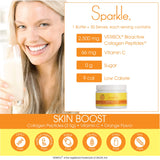 Sparkle Skin Boost (Orange) [30-Serves] (3-Pack) Verisol Collagen Peptides Protein Powder Vitamin C Supplement, 3X 4.4oz