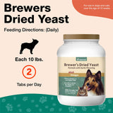 NaturVet Brewer’s Dried Yeast Pet Supplement with Garlic Flavoring – Includes B-Complex Vitamins, Omega-3, 6, & 9 Fatty Acids – Helps Support Glossy Coat, Healthy Skin for Dogs, Cats 5000 Ct.