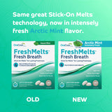 Oracoat FreshMelts Fresh Breath Stick-on Melts for Lasting Freshness, 160 Count Breath Freshener for Bad Breath, Non-Acidic & Sugar-Free, Arctic Mint