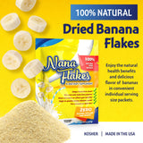 NUTRITIONAL DESIGNS ND LABS, INC SINCE 1986 Nana Flakes Anti-Diarrheal Powder, IBS Relief & Heart Burn Remedy, 100% Pure Banana Flakes Medical Food-Natural-High Protein & Fiber(25 Single-Serve Packs)