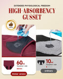 Rdiner Heavy Flow High Absorbency Period Underwear Women, Leakproof Panties Postpartum Menstrual Hipster Briefs Teens 3 Pack