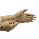 isotoner womens of Finger Therapeutic Gloves Pair X Small Open, Camel, X-Small US