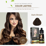 Herbishh Hair Color Shampoo for Gray Hair – Magic Hair Dye Shampoo – Colors Hair in Minutes–Long Lasting–500 Ml–3-In-1 Hair Color–Ammonia-Free (Dark Brown)