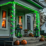 JMEXSUSS 250 LED Green Halloween Lights: 91.5ft Green String Lights Outdoor Waterproof - 8 Lighting Modes Connectable Christmas Tree Lights