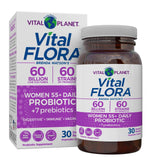 Vital Planet - Vital Flora Women Over 55 Daily Probiotic, 60 Billion CFU, Diverse Strains, Organic Prebiotics, Vaginal and Immune Support, Digestive Health Probiotics for Women 30 Capsules