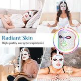 BUBLOC Red Light Therapy Mask, Led Contour Face Mask Light Therapy, 7 Color Red Light Face Mask Portable and Rechargeable, Red Light Therapy At Home and Wireless Led Face Mask[BMask]