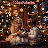 3 in 1 Christmas Projector Night Light Indoor, Snowflake Night Light for Room Decor, Kids Star Projector Night Light, Xmas Birthday Gift Toy