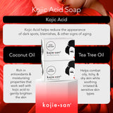 Kojie San Skin Brightening Soap - Original Kojic Acid Soap that Reduces Dark Spots, Hyperpigmentation, & Scars with Coconut & Tea Tree Oil -135g x 6 Bars