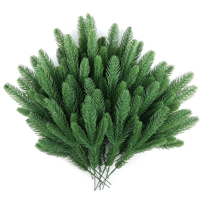 Hananona Artificial Pine Branches, 50 Pcs Christmas Greenery Stems